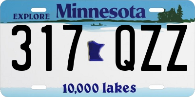 MN license plate 317QZZ