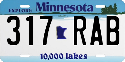 MN license plate 317RAB
