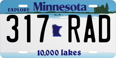 MN license plate 317RAD