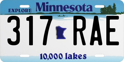 MN license plate 317RAE