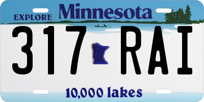 MN license plate 317RAI
