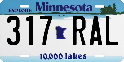 MN license plate 317RAL