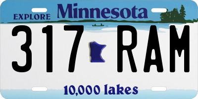 MN license plate 317RAM