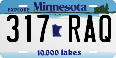 MN license plate 317RAQ