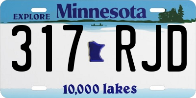 MN license plate 317RJD