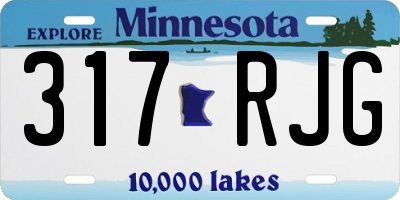 MN license plate 317RJG