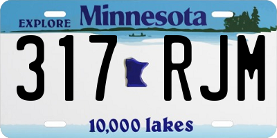 MN license plate 317RJM