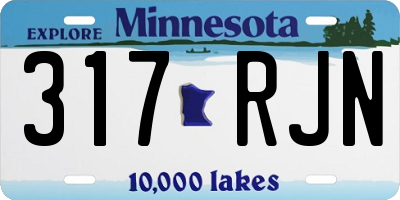 MN license plate 317RJN