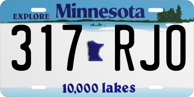 MN license plate 317RJO