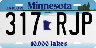 MN license plate 317RJP