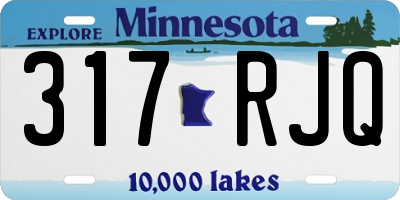 MN license plate 317RJQ