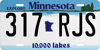 MN license plate 317RJS