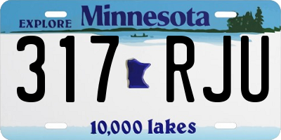 MN license plate 317RJU