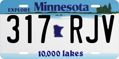 MN license plate 317RJV