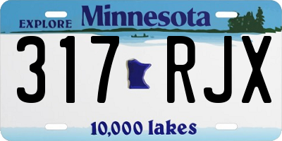 MN license plate 317RJX