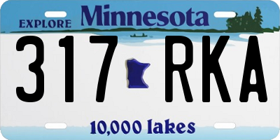 MN license plate 317RKA