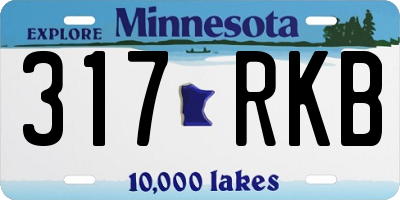 MN license plate 317RKB