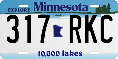 MN license plate 317RKC