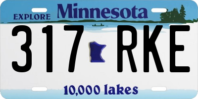 MN license plate 317RKE