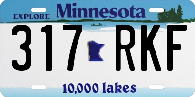 MN license plate 317RKF