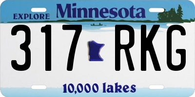 MN license plate 317RKG