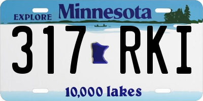 MN license plate 317RKI