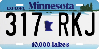 MN license plate 317RKJ