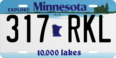 MN license plate 317RKL