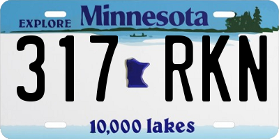 MN license plate 317RKN