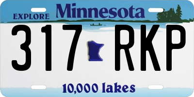 MN license plate 317RKP