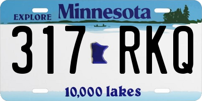 MN license plate 317RKQ