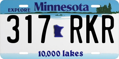 MN license plate 317RKR