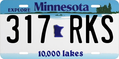 MN license plate 317RKS