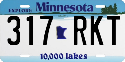 MN license plate 317RKT