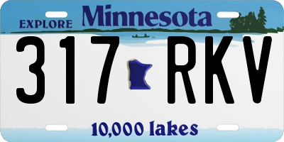 MN license plate 317RKV