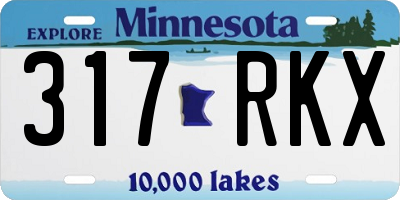 MN license plate 317RKX