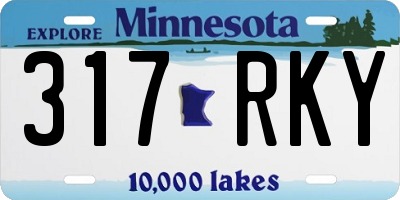 MN license plate 317RKY