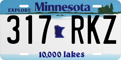 MN license plate 317RKZ