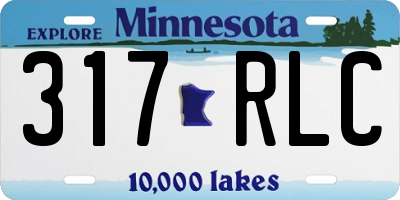 MN license plate 317RLC