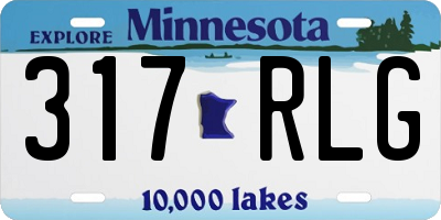 MN license plate 317RLG