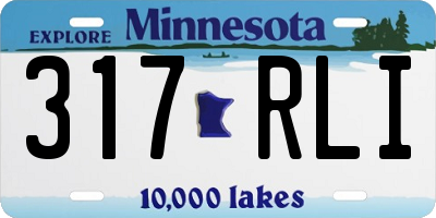 MN license plate 317RLI