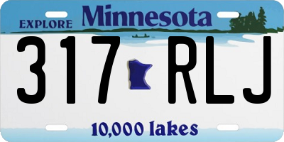 MN license plate 317RLJ