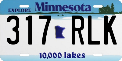 MN license plate 317RLK