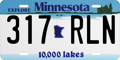 MN license plate 317RLN
