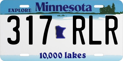 MN license plate 317RLR