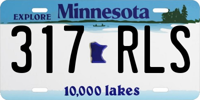 MN license plate 317RLS