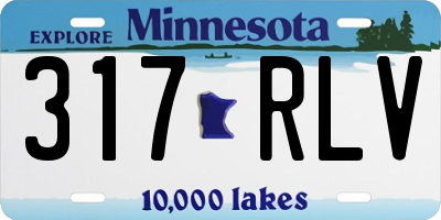 MN license plate 317RLV