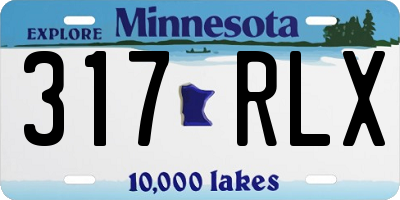 MN license plate 317RLX