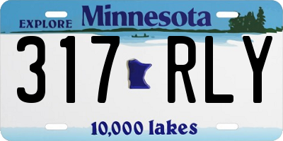 MN license plate 317RLY