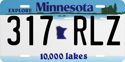 MN license plate 317RLZ